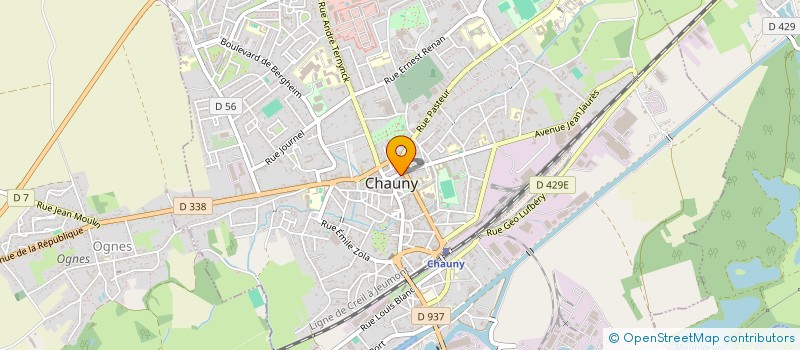 localisation de l'entreprise CLUB'CLUB PUGILISTIQUE CHAUNOIS à CHAUNY
