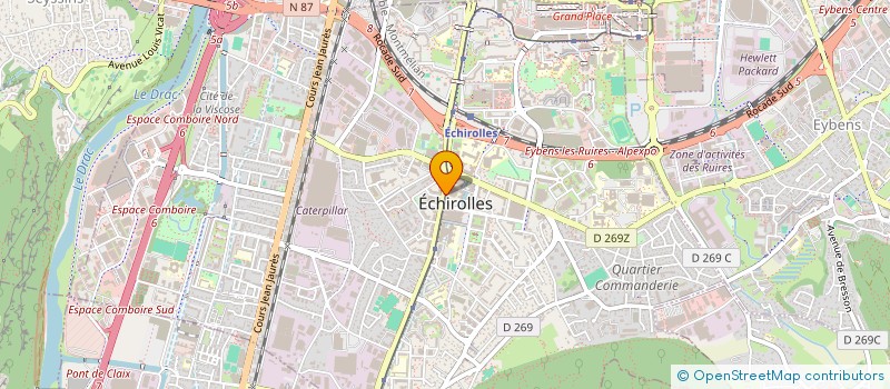 localisation de l'entreprise CLUB COMMUNICATION GRENOBLE ET ISERE  ECHIROLLES