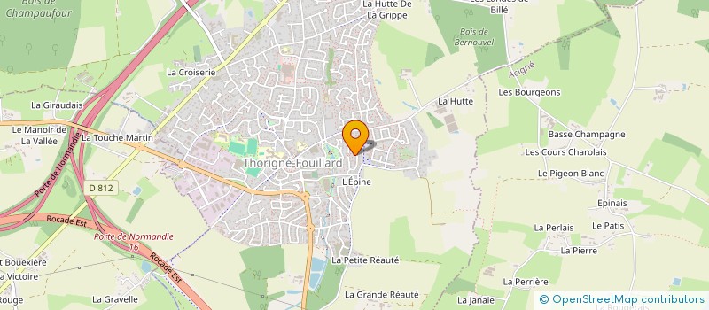 localisation de l'entreprise CLUB CREA' CADRE  THORIGNE-FOUILLARD