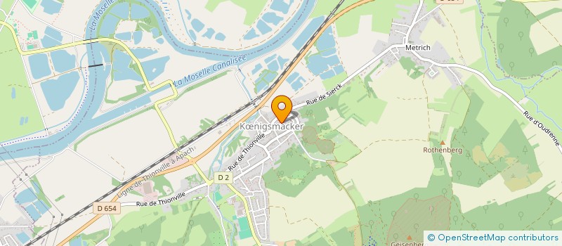 localisation de l'entreprise CLUB CULTURE ET LOISIRS DE KOENIGSMACKER  KNIGSMACKER