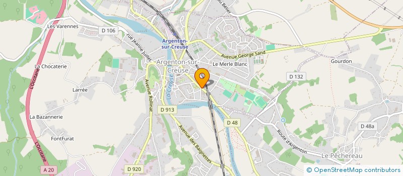 localisation de l'entreprise CLUB CYCLISTE ARGENTONNAIS 36 à ARGENTON-SUR-CREUSE