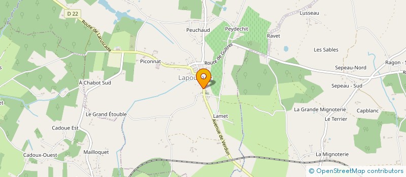 localisation de l'entreprise CLUB CYCLISTE LAPOUYADAIS  LAPOUYADE