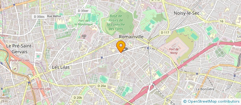 localisation de l'entreprise CLUB CYCLISTE ROMAINVILLOIS  ROMAINVILLE