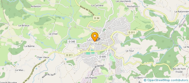 localisation de l'entreprise CLUB CYCLISTE SAINT MARTINOIS  SAINT-MARTIN-EN-HAUT