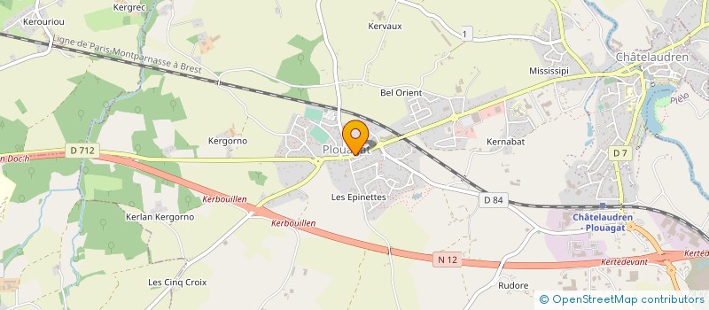 localisation de l'entreprise CLUB CYCLO PLOUAGAT  CHATELAUDREN-PLOUAGAT