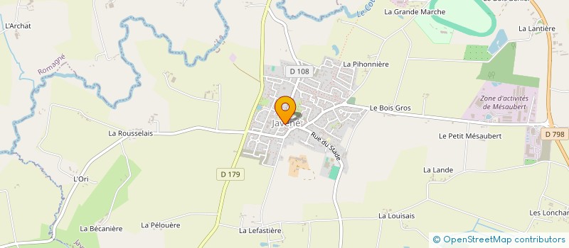 localisation de l'entreprise CLUB CYCLO SPORTIF JAVENEEN  JAVENE