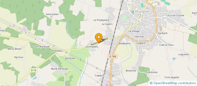 localisation de l'entreprise CLUB CYCLOTOURISTE LES FARFADETS  PLUVIGNER