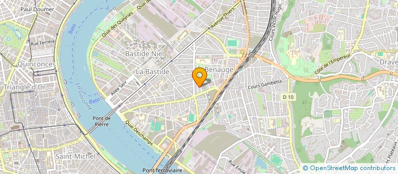 localisation de l'entreprise CLUB D ACTIVITES PHYSIIQUES ET SPORTIVES GYM DE BORDEAUX BASTIDES  BORDEAUX