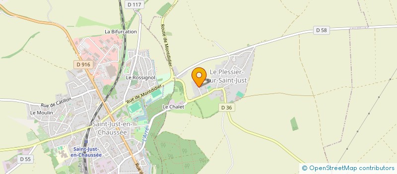 localisation de l'entreprise CLUB D'AFFAIRES DU COEUR DE L'OISE  LE PLESSIER-SUR-SAINT-JUST