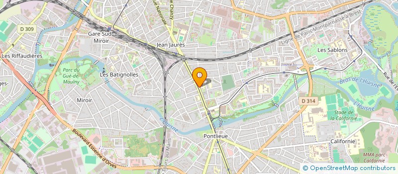 localisation de l'entreprise CLUB D ANIMATION DES RESIDENTS ET AMIS DE LA MAPAD JEAN JAURES  LE MANS