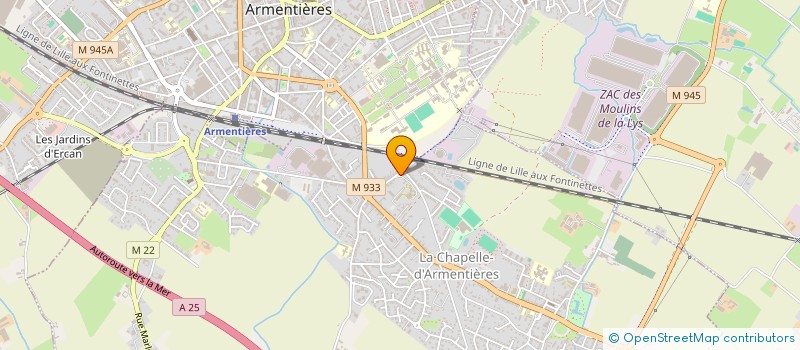 localisation de l'entreprise CLUB D ANIMATION ET DE LOISIRS à LA CHAPELLE-D'ARMENTIERES