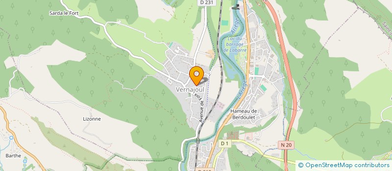 localisation de l'entreprise CLUB D'ANIMATION LES AMIS DU VIADUC à VERNAJOUL
