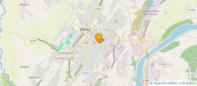 localisation de l'entreprise CLUB D ANIMATION SPORTIVE DES RETRAITES à BELLEY
