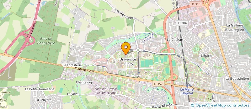 localisation de l'entreprise CLUB D'ASTRONOMIE DE L'UNIVERSITE DU MAINE  LE MANS