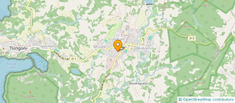 localisation de l'entreprise CLUB D'ATHLETISME DE LA COMMUNE DE TSINGONI à TSINGONI