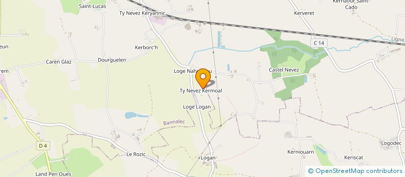 localisation de l'entreprise CLUB D'ECHECS PAYS DE L'AVEN  BANNALEC