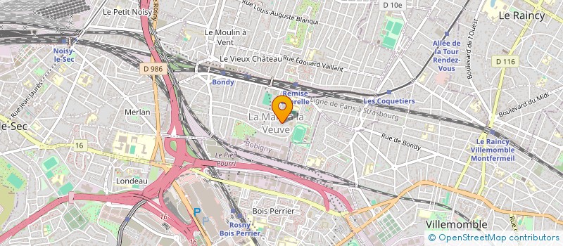 localisation de l'entreprise CLUB D ELITE FEMININE PARIS-BANLIEUES à BONDY