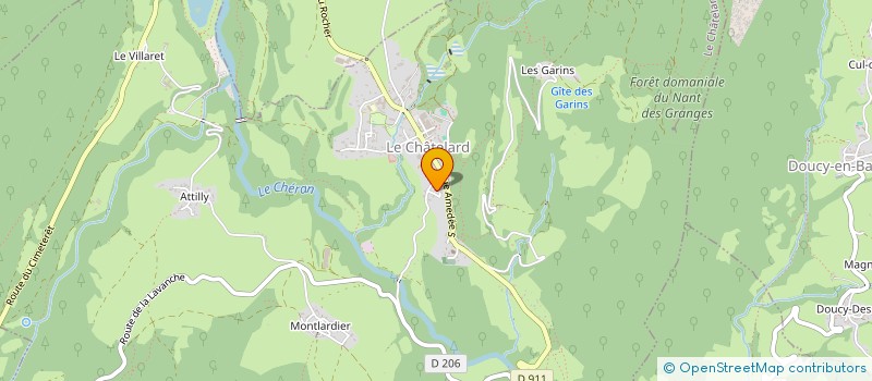 localisation de l'entreprise CLUB D'ESCALADE BAUJU  LE CHATELARD