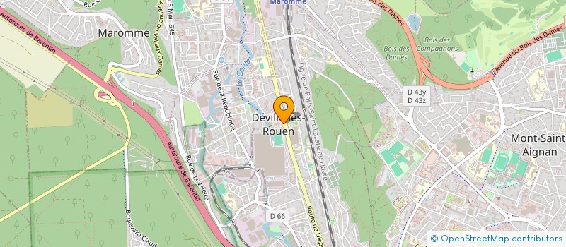 localisation de l'entreprise CLUB D'ESCRIME DE DEVILLE LES ROUEN  DEVILLE-LES-ROUEN