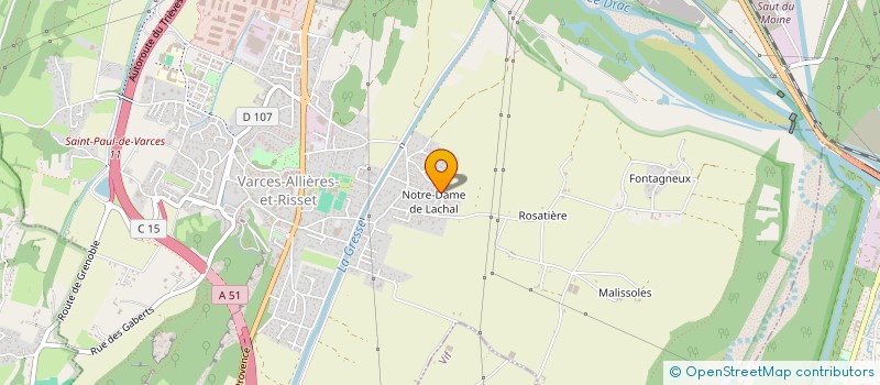 localisation de l'entreprise CLUB D'ESCRIME DE VARCES  VARCES-ALLIERES-ET-RISSET