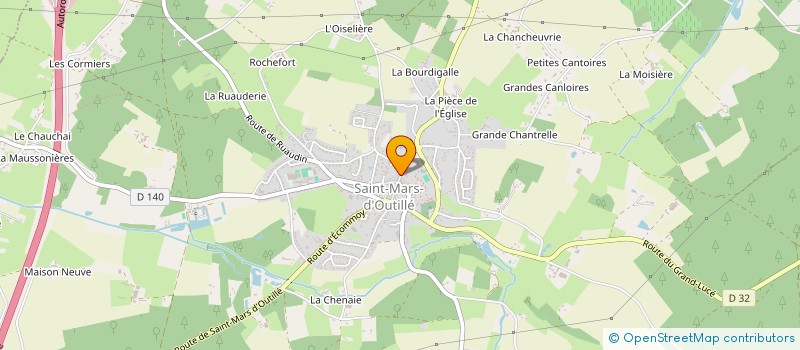 localisation de l'entreprise CLUB DE BADMINTON DE SAINT MARS D'OUTILLE  SAINT-MARS-D'OUTILLE