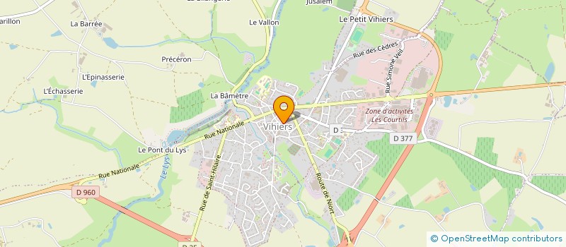 localisation de l'entreprise CLUB DE BADMINTON DU VIHIERSOIS à LYS-HAUT-LAYON