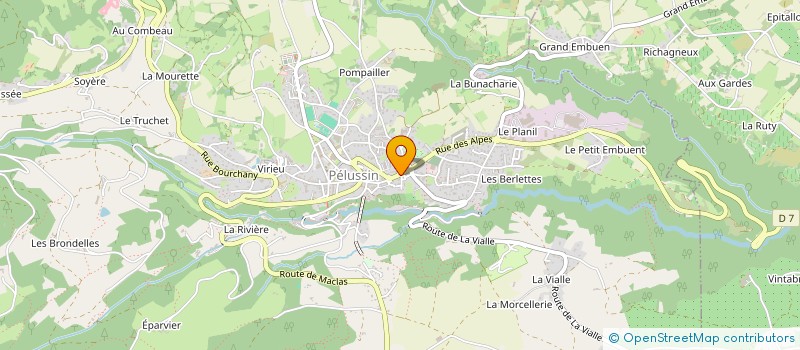 localisation de l'entreprise CLUB DE BASKET DE PELUSSIN  PELUSSIN