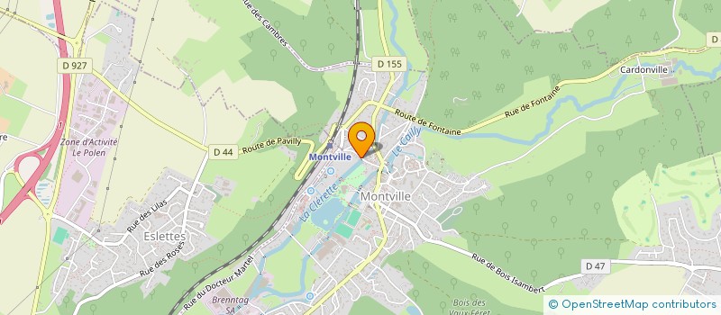 localisation de l'entreprise CLUB DE BILLARD FRANCAIS DE MONTVILLE  MONTVILLE