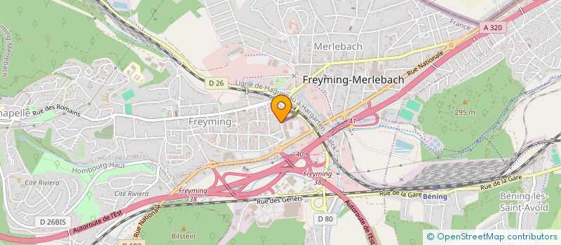 localisation de l'entreprise CLUB DE BILLARD LA CASCADE  FREYMING-MERLEBACH