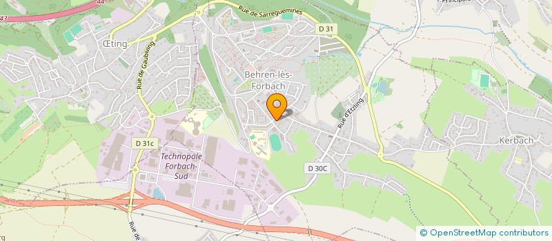 localisation de l'entreprise CLUB DE BOXE FRANCAISE DE BEHREN  BEHREN-LES-FORBACH