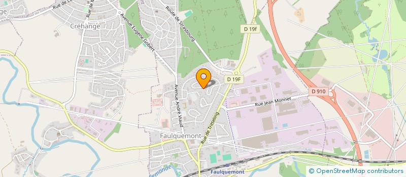 localisation de l'entreprise CLUB DE BOXE FRANCAISE SAVATE DE FAULQUEMONT CREHANGE  FAULQUEMONT