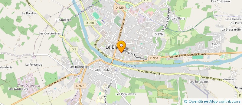 localisation de l'entreprise CLUB DE BRIDGE BLANCOIS à LE BLANC