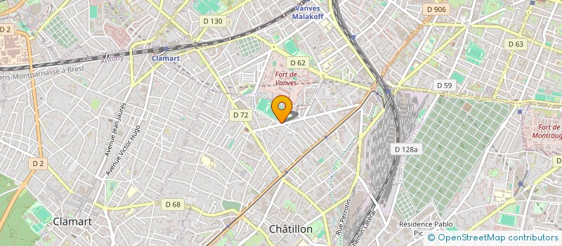 localisation de l'entreprise CLUB DE CAPOEIRA PARIS - CHATILLON à CHATILLON