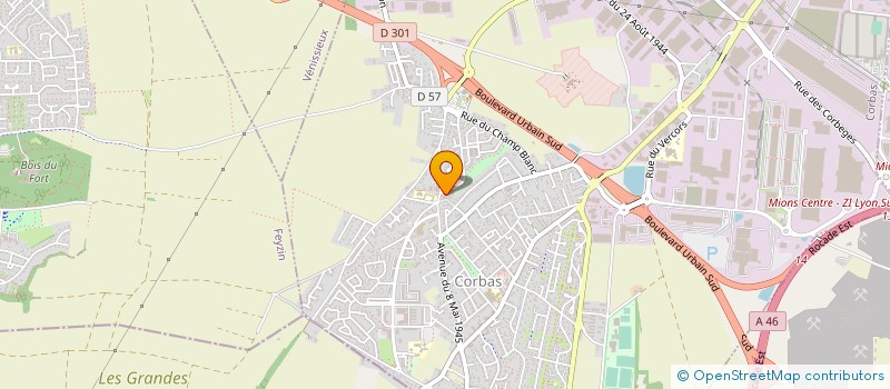 localisation de l'entreprise CLUB DE CHIENS DE POLICE DE CORBAS à CORBAS