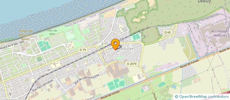 localisation de l'entreprise CLUB DE COUTURE DE LEFFRINCKOUCKE  LEFFRINCKOUCKE