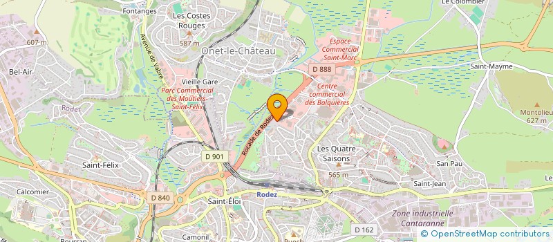 localisation de l'entreprise CLUB DE CUISINE VERTE LE SCALENE à ONET-LE-CHATEAU
