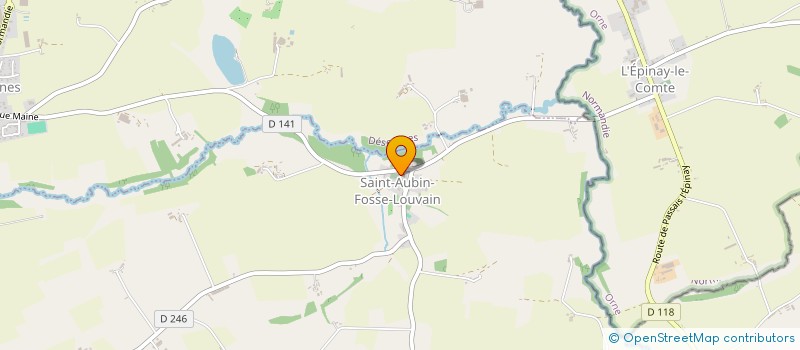 localisation de l'entreprise CLUB DE CYCLOTOURISME DE SAINT AUBIN FOSSE LOUVAIN  SAINT-AUBIN-FOSSE-LOUVAIN