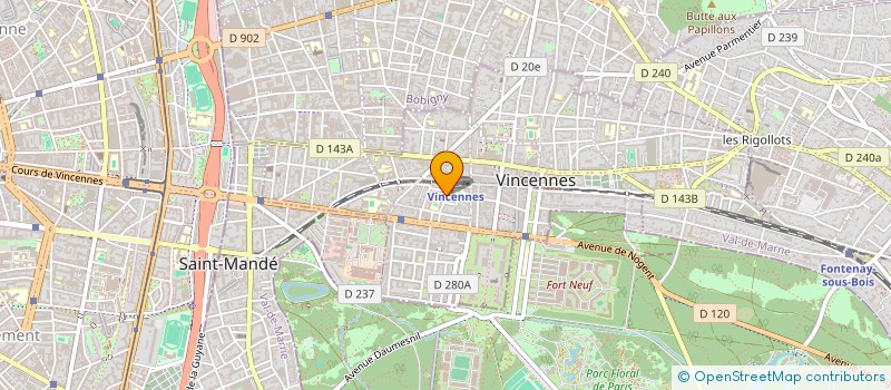 localisation de l'entreprise CLUB DE DANSE SPORTIVE à VINCENNES