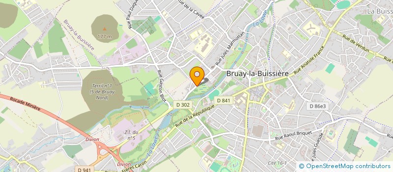 localisation de l'entreprise CLUB DE FOOTBALL ASSOCIATION SPORTIVE MARMOTTAN à BRUAY-LA-BUISSIERE