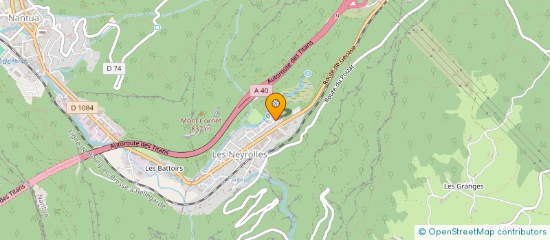 localisation de l'entreprise CLUB DE FOOTBALL DE L'UNION SPORTIVE NANTUATIENNE  LES NEYROLLES