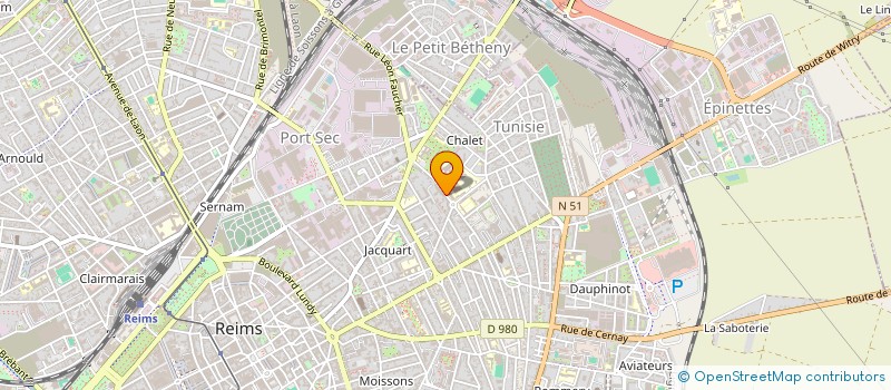 localisation de l'entreprise CLUB DE GERIATRIE CHAMPARD'AISNE  REIMS