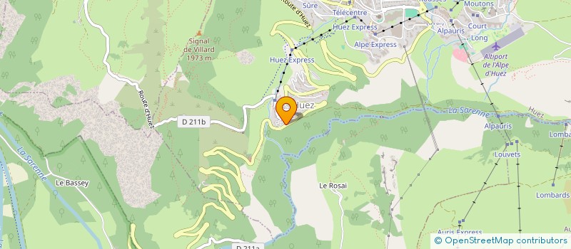 localisation de l'entreprise CLUB DE GOLF DE L ALPE D HUEZ  HUEZ