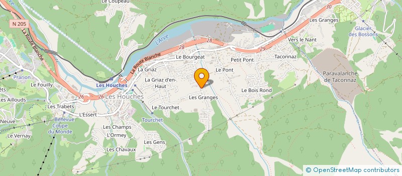 localisation de l'entreprise CLUB DE GRIMPE DES HOUCHES  LES HOUCHES