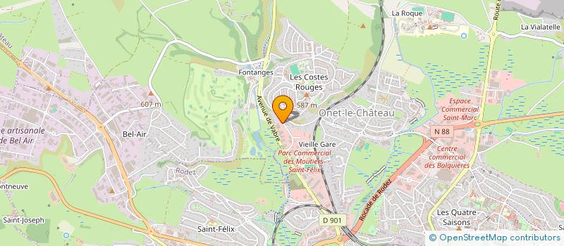 localisation de l'entreprise CLUB DE GYM COSTES ROUGES  ONET-LE-CHATEAU