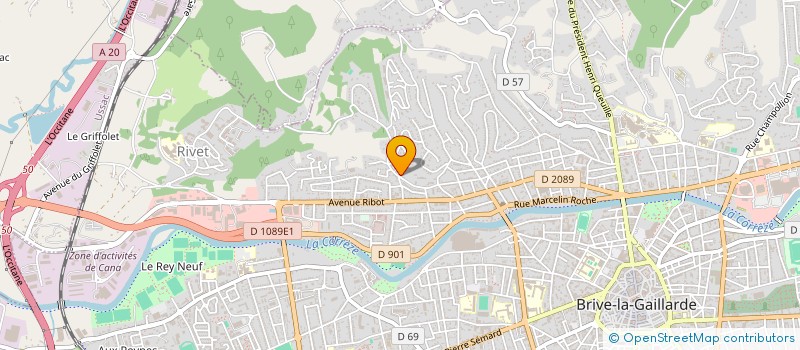 localisation de l'entreprise CLUB DE GYM DES ROSIERS  BRIVE-LA-GAILLARDE