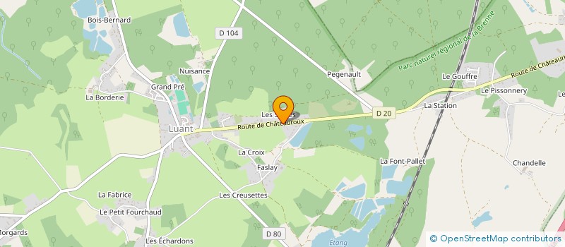 localisation de l'entreprise CLUB DE GYM VOLONTAIRE à LUANT