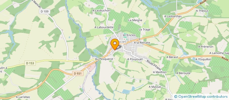 localisation de l'entreprise CLUB DE GYMNASTIQUE MANCIETOIS  MANCIET