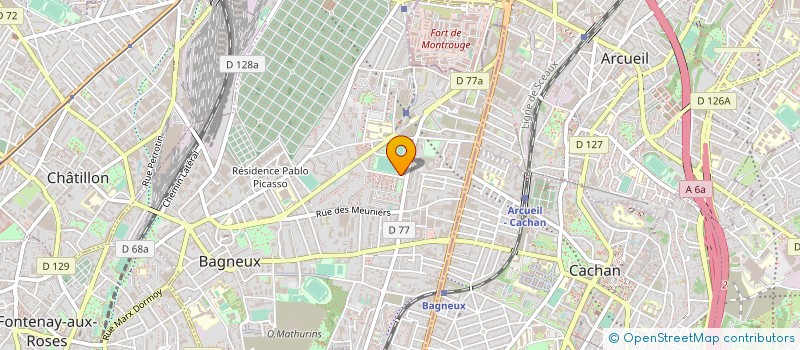 localisation de l'entreprise CLUB DE JEUNES GERARD PHILIPPE  BAGNEUX