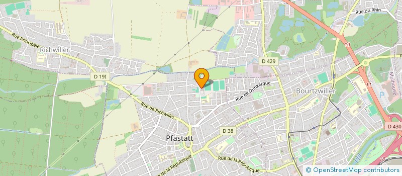 localisation de l'entreprise CLUB DE JUDO JU-JITSU DE PFASTATT  PFASTATT