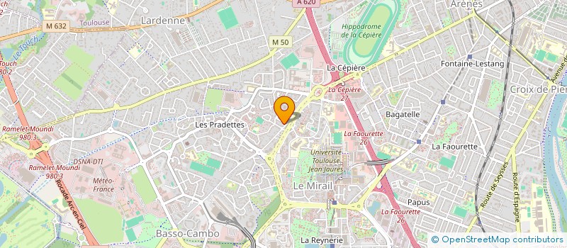 localisation de l'entreprise CLUB DE KARATE BOXE FRANCAISE PRADETTES à TOULOUSE